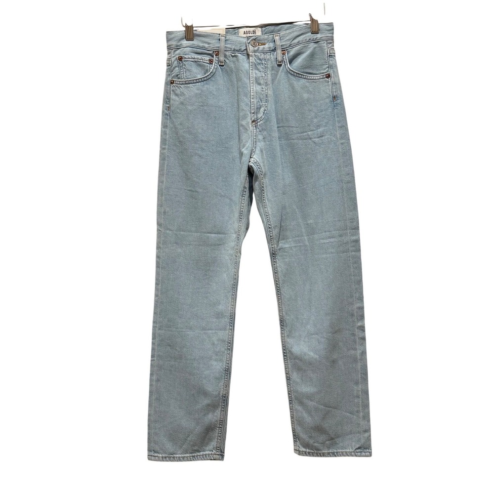 NEW AGOLDE Parker Jean Easy Straight Leg HR Light Wash Denim Women's Size‎ 23